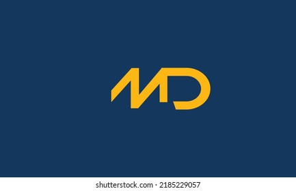 Alphabet letters Initials monogram logo MD, DM, M and D