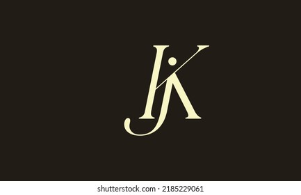 Alphabet Letters Initials Monogram Logo Jk Stock Vector (Royalty Free ...