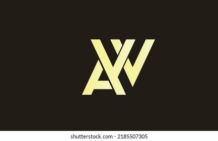 Alphabet letters Initials monogram logo AW, WA, A and W