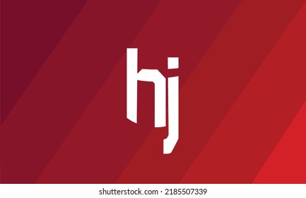 Letras alfabéticas Iniciales logotipo de monograma HJ, JH, H y J
