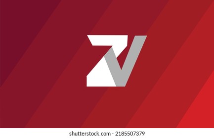 Letras alfabéticas Iniciales logotipo de monograma ZV, VZ, Z y V