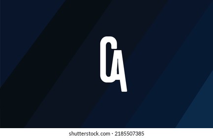 Letras alfabéticas Iniciales monograma CA, AC, C y A