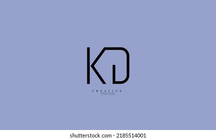 Alphabet letters Initials Monogram logo KD DK K D 