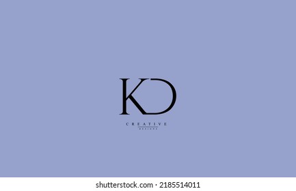 Alphabet Letters Initials Monogram Logo Kd Stock Vector (Royalty Free ...