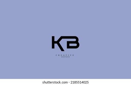 Alphabet letters Initials Monogram logo KB BK K B 