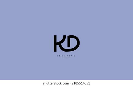Alphabet letters Initials Monogram logo KD DK K D 