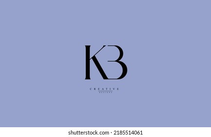 Alphabet letters Initials Monogram logo KB BK K B 