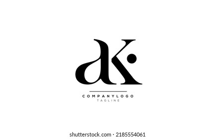 Alphabet letters Initials Monogram logo AK, AK INITIAL, AK letter
