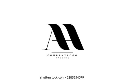 Alphabet letters Initials Monogram logo AH, AH INITIAL, AH letter
 svg