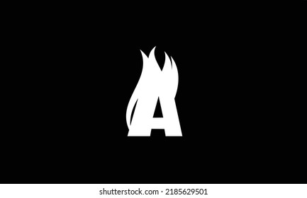 Alphabet letters Initials Monogram logo A 'FLAME 'FLAME A A AND FLAME.