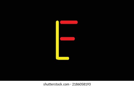Letras alfabéticas Iniciales Monograma L'F;F 'L Y F.