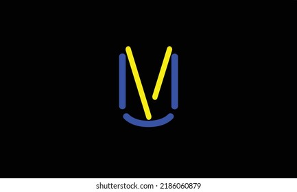 Letras alfabéticas Iniciales Monograma U 'V U''V U Y V