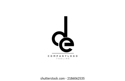 Alphabet letters Initials Monogram logo DE, DE INITIAL, DE letter