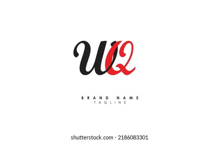 Alphabet letters Initials Monogram logo WQ, QW, W and Q