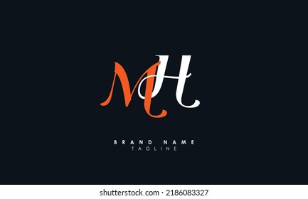 Alphabet letters Initials Monogram logo MH, HM, M and H