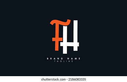 Alphabet letters Initials Monogram logo FH, HF, F and H