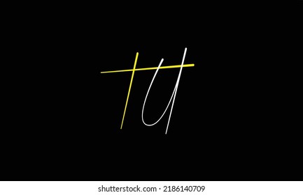 Alphabet letters Initials Monogram logo T ''U U 'T 'T AND U