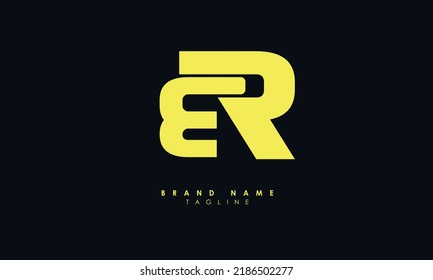Alphabet letters Initials Monogram logo ER, RE, E and R