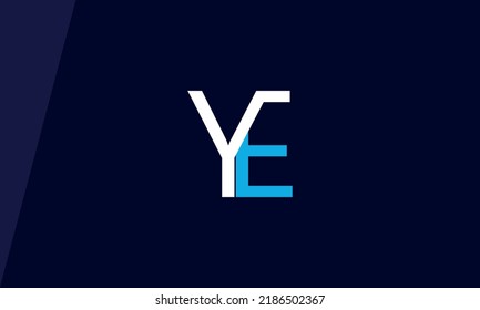 Alphabet letters Initials Monogram logo YE, EY, Y and E