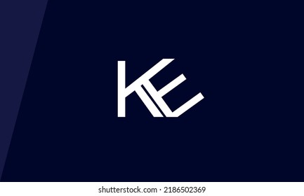 Alphabet letters Initials Monogram logo KE, EK, K and E