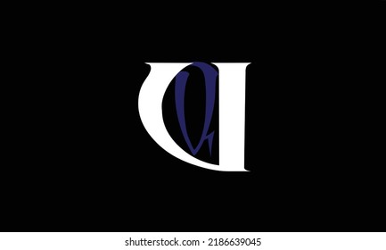 Alphabet letters Initials Monogram logo U' ,Q 'U'Q 'Q AND U