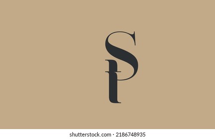 Alphabet letters Initials Monogram logo TS, ST, T and S