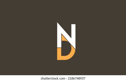 Alphabet letters Initial Monogram Logo DN, ND, D und N