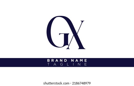 Alphabet letters Initials Monogram logo GX, XG, G and X