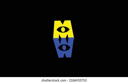 Alphabet letters Initials Monogram logo m 'w w;m w'and m