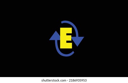 Alphabet letters Initials Monogram logo E 'ARROW' ARROW 'E' E AND ARROW