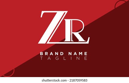 Alphabet letters Initials Monogram logo ZR, RZ, Z and R