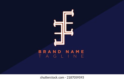 Alphabet letters Initials Monogram logo EE