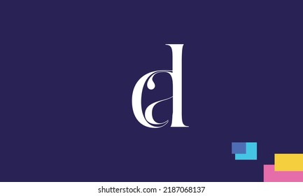 Alphabet letters Initials Monogram logo DA, AD, D and A