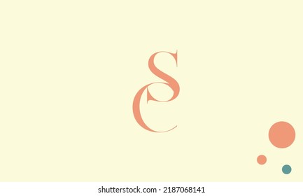 Alphabet letters Initial Monogram Logo ES, SE, E und S