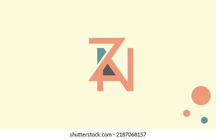 Alphabet letters Initials Monogram logo ZN, NZ, Z and N