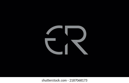 Alphabet letters Initials Monogram logo ER, RE, E and R