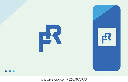 Alphabet letters Initials Monogram logo FR, RF, F and R