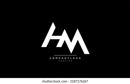 Alphabet Letters Initials Monogram Logo Hm Stock Vector (Royalty Free ...