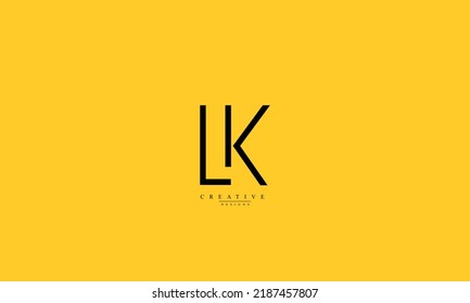 Alphabet letters Initials Monogram logo LK KL L K