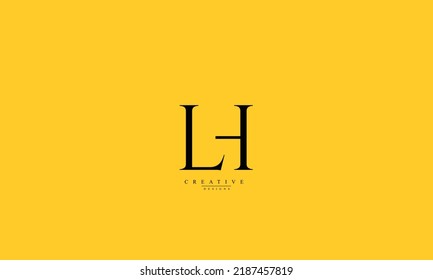 Alphabet letters Initials Monogram logo LH HL L H 