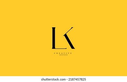 Alphabet letters Initials Monogram logo LK KL L K