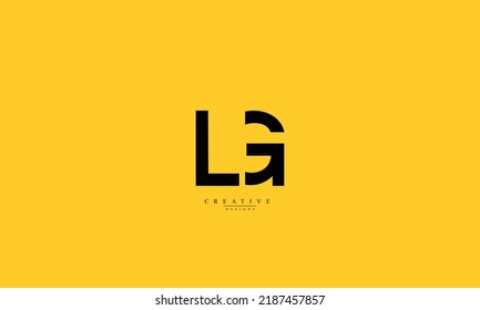 Alphabet letters Initials Monogram logo LG GL L G