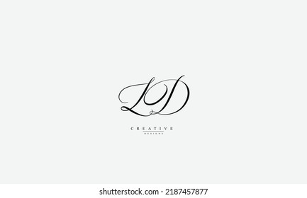 Alphabet letters Initials Monogram logo LD DL L D 