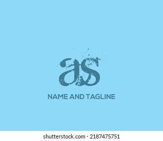 Alphabet letters Initial Monogram Logo SA, AS, S und A