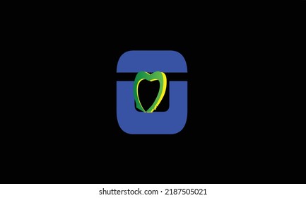 Alphabet letters Initials Monogram logo O 'HEART ;HEART ;O 'O AND HEART 