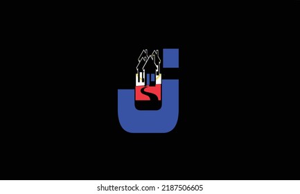 Alphabet letters Initials Monogram logo J' HOUSE 'HOUSE 'J 'J AND HOUSE