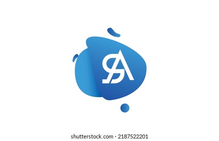 Alphabet letters Initials Monogram logo SA, AS, S and A