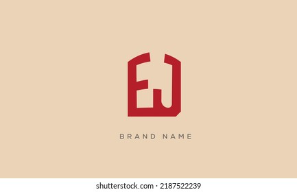 Alphabet letters Initials Monogram logo EJ, JE, E and J