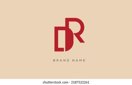 Alphabet letters Initials Monogram logo DR, RD, D and R