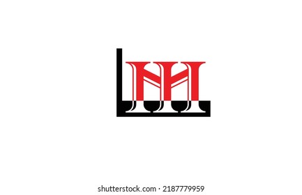 Letras alfabéticas Iniciales Logotipo de monograma LM, ML, L y M